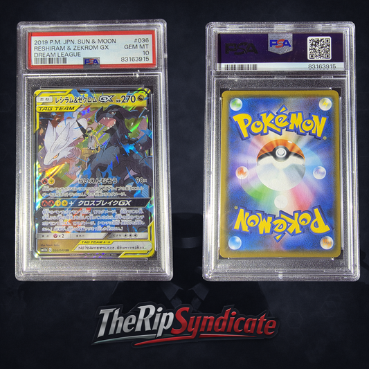 2019 Reshiram & Zekrom 036/049 GX PSA 10